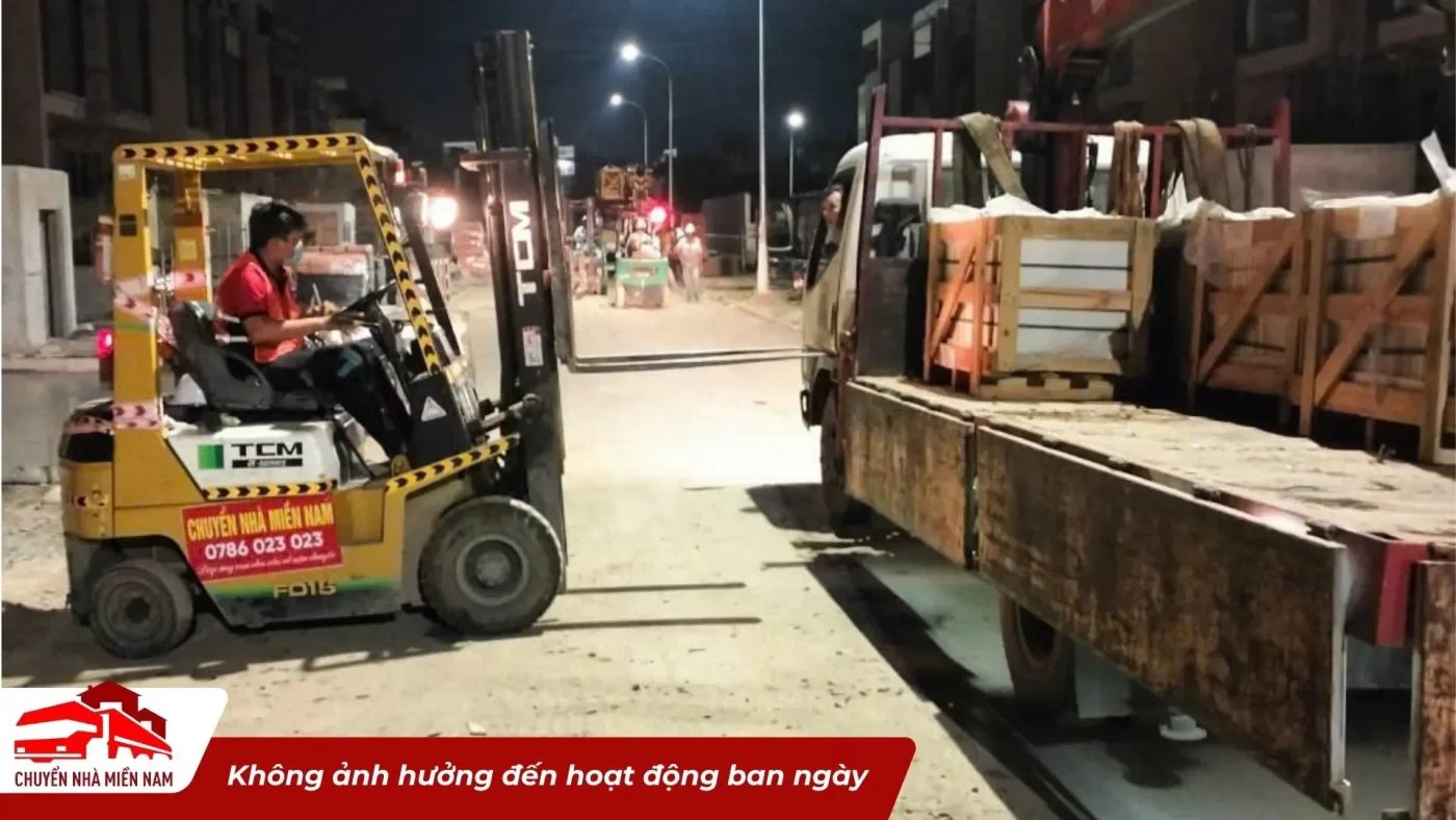Bốc xếp ban đêm không ảnh hưởng đến hoạt động ban ngày