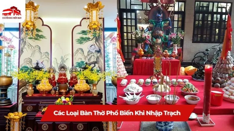 Các loại bàn thờ phổ biến khi nhập trạch