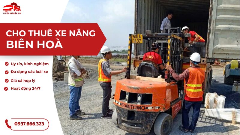 Dịch vụ cho thuê xe nâng Biên Hoà giá rẻ uy tín