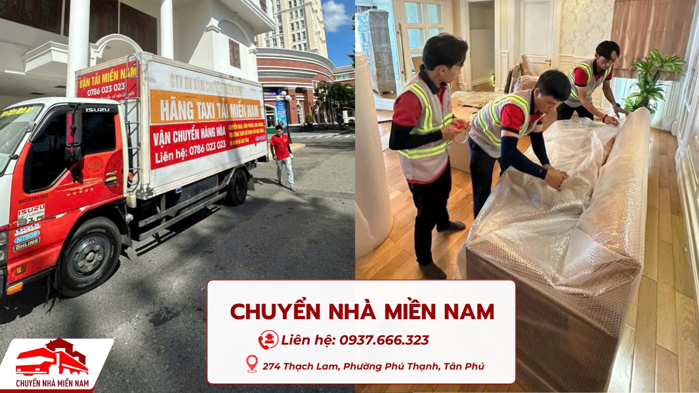 Công Ty Chuyển Nhà Miền Nam chuyên cung cấp dịch vụ chuyển nhà, chuyển văn phòng trọn gói tại TPHCM & Các tỉnh phía Nam an toàn, nhanh chóng