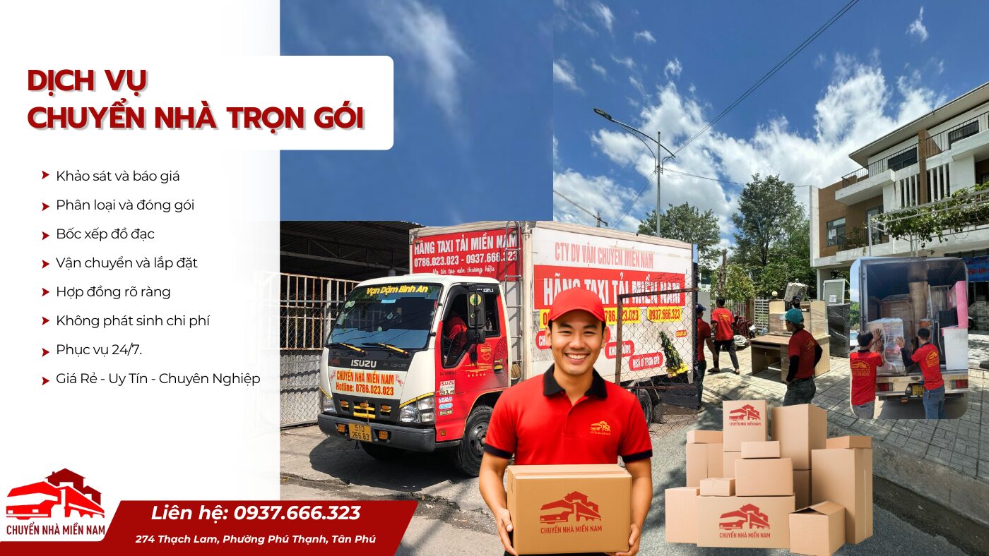 Dịch vụ chuyển nhà trọn gói giá rẻ, uy tín | Chuyển Nhà Miền Nam