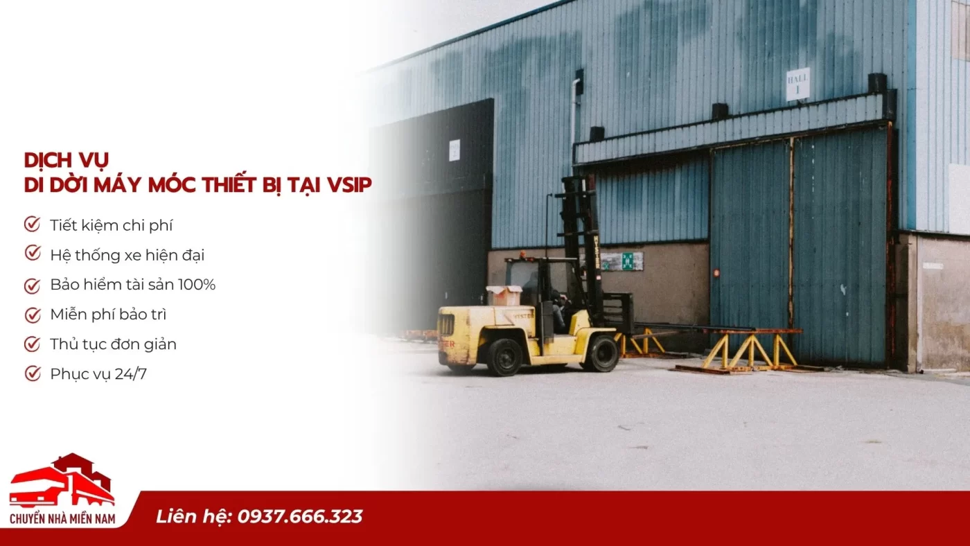 dịch vụ di dời máy móc thiết bị tại VSIP