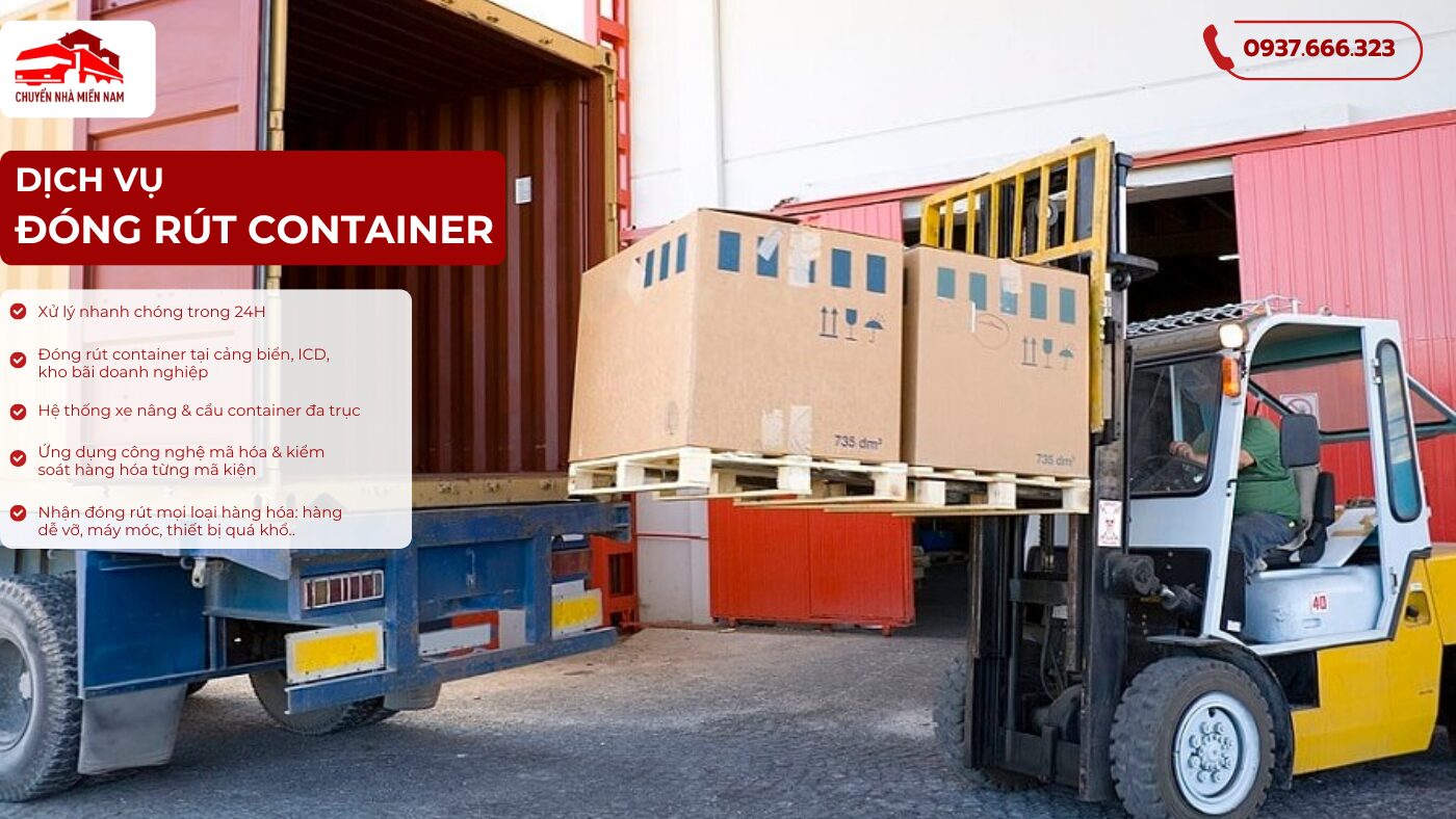 Dịch vụ đóng rút container uy tín, chuyên nghiệp