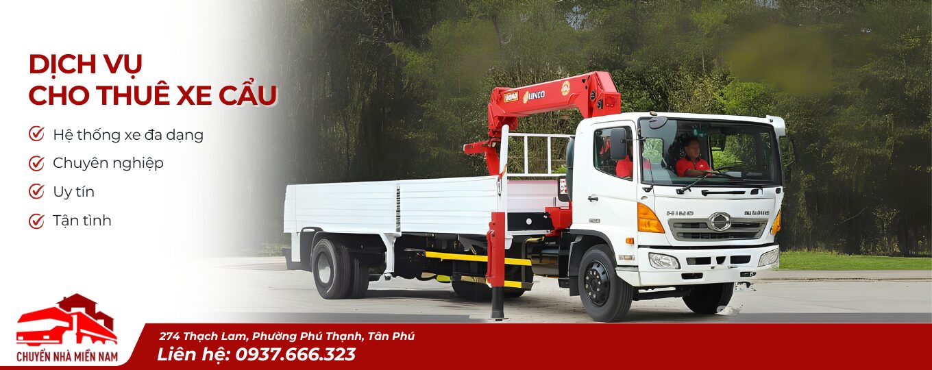 cho thuê xe cẩu uy tín giá rẻ tại Chuyển Nhà Miền Nam