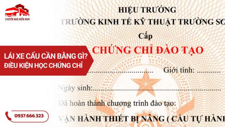 Lái xe cẩu cần bằng gì?