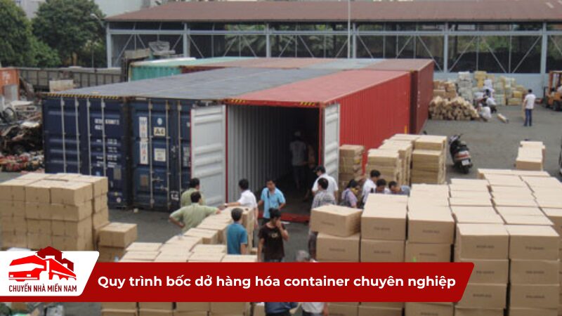 Quy trình bốc dỡ hàng hóa container chuyên nghiệp