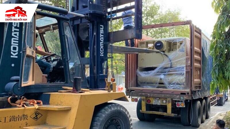 Rút ruột container máy móc thiết bị an toàn