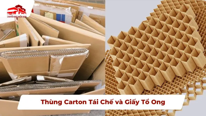 Thùng carton tái chế và giấy tổ ong