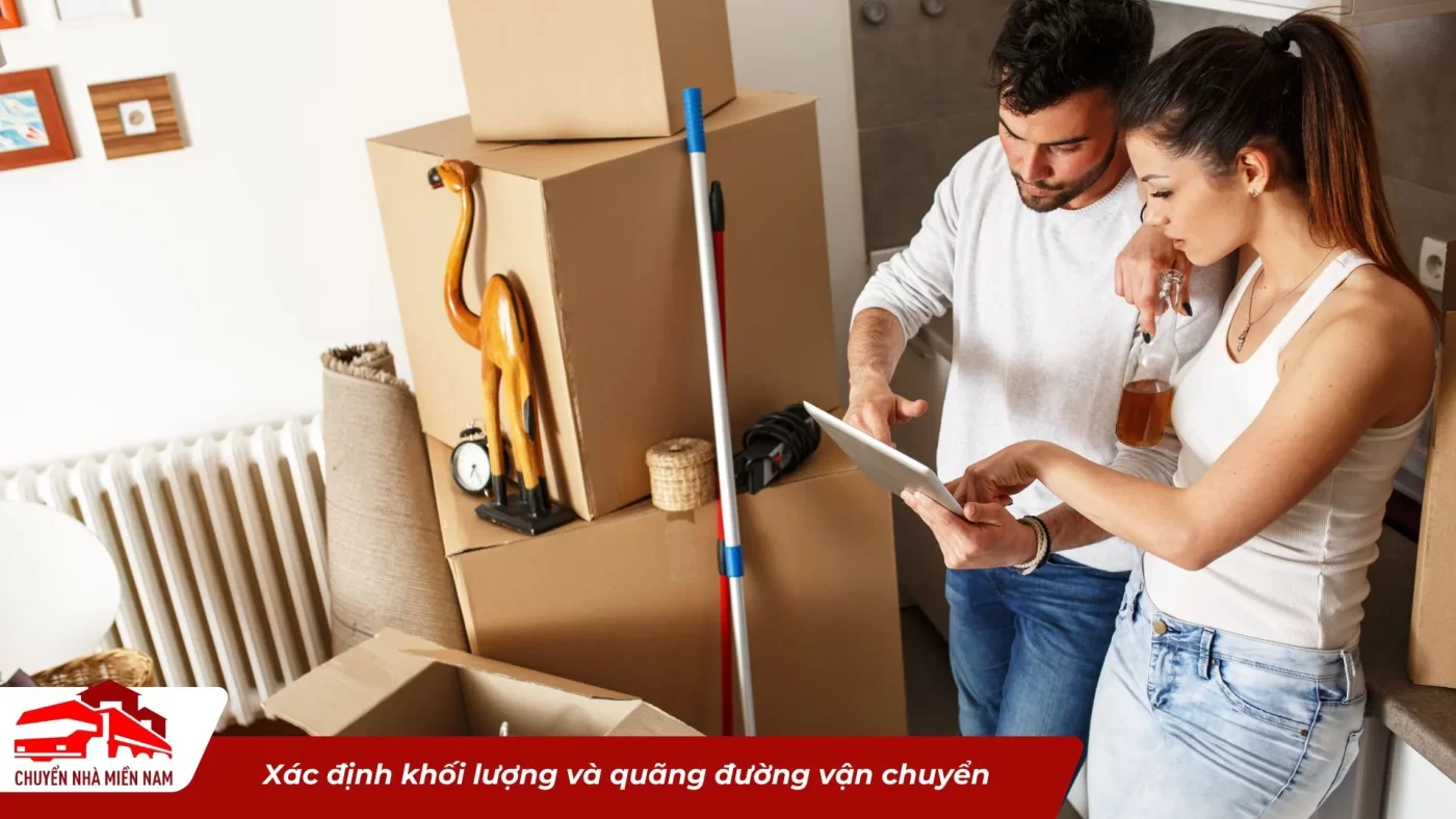 Xác định khối lượng và quãng đường vận chuyển