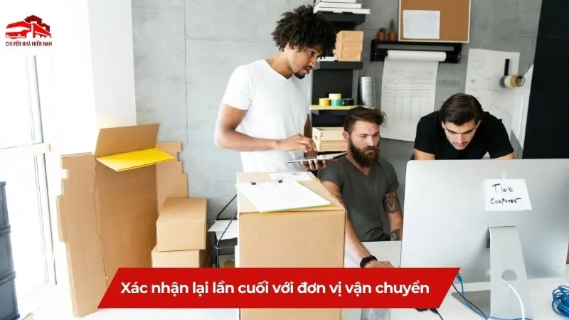 Xác nhận lại lần cuối với đơn vị vận chuyển