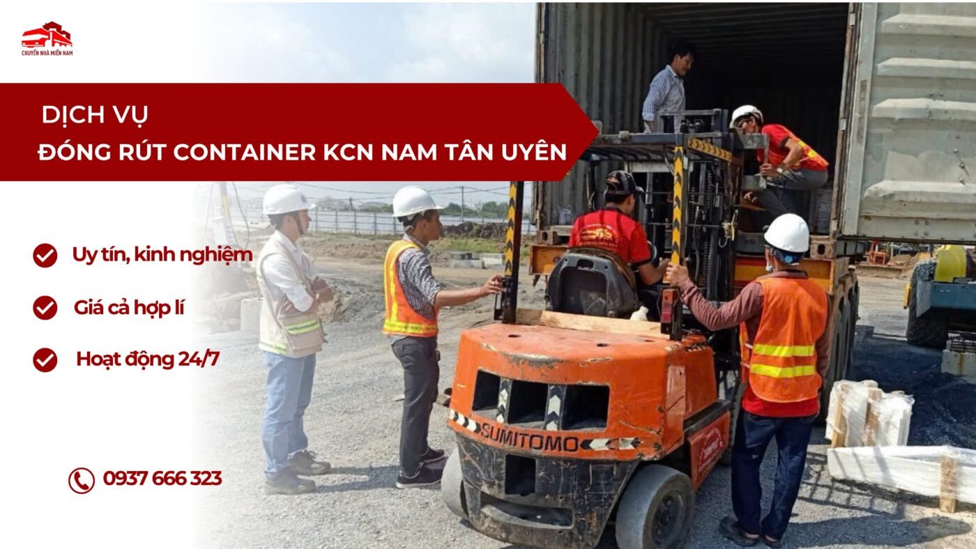 Dịch vụ đóng rút container KCN Nam Tân Uyên