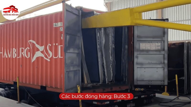 Các bước đóng hàng container Bước ba