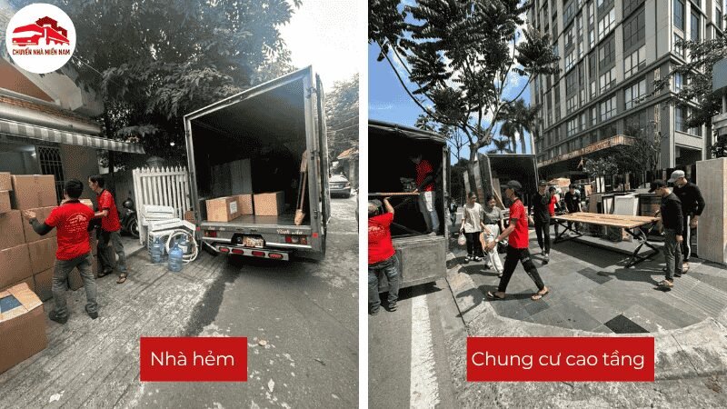Chuyển nhà đa dạng loại hình tại phường Long Phước gồm nhà hẻm và nhà chung cư cao tầng