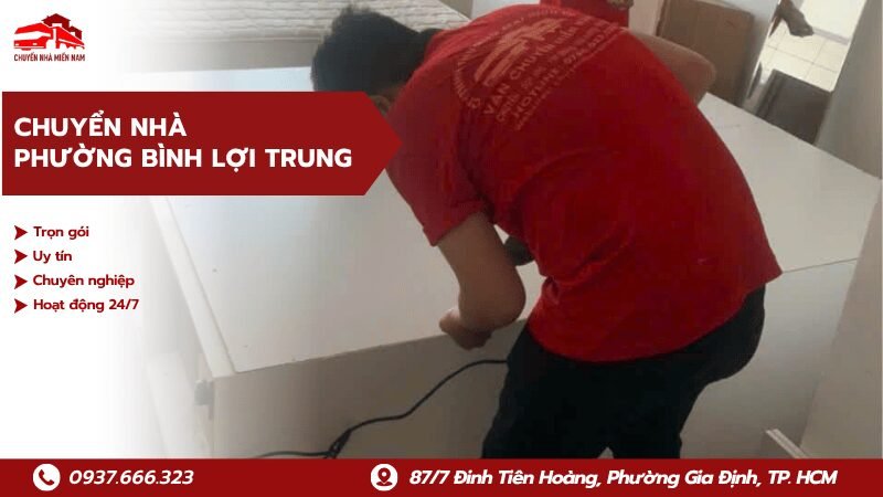 Chuyển nhà tại phường Bình Lợi Trung trọn gói, uy tín