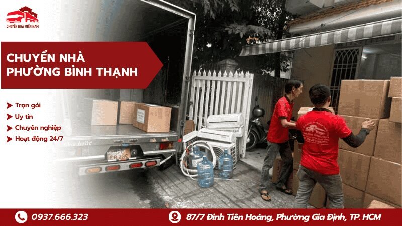 Chuyển nhà tại phường Bình Thạnh trọn gói, uy tín
