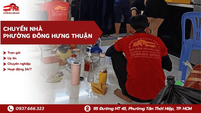 Chuyển nhà tại phường Đông Hưng Thuận trọn gói, uy tín