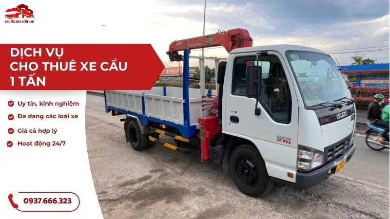 Dịch vụ cho thuê xe cẩu 1 tấn