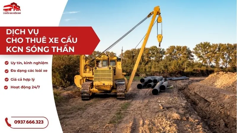 Dịch vụ cho thuê xe cẩu KCN Sóng Thần
