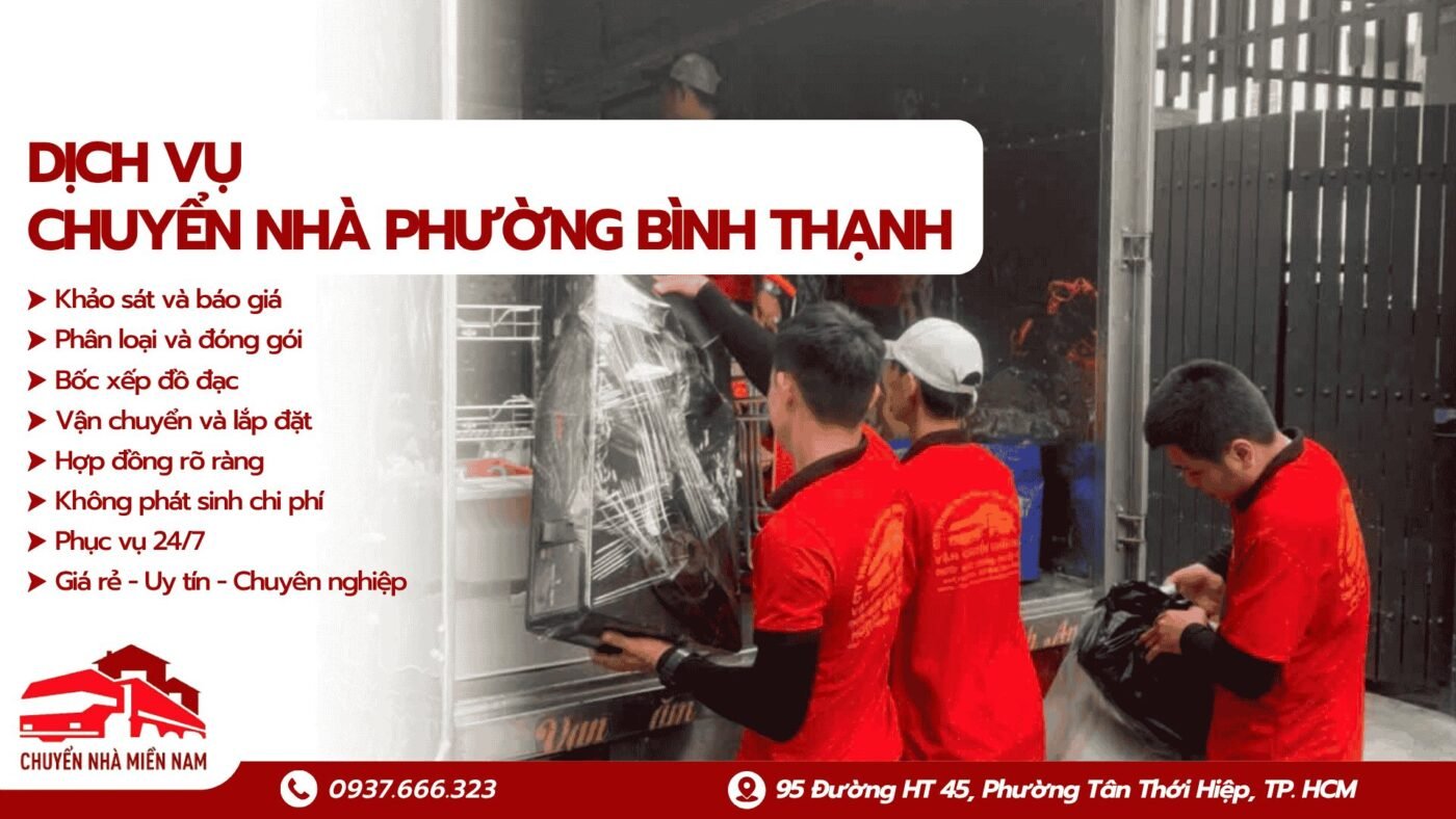 Dịch vụ chuyển nhà phường Bình Thạnh Chuyển Nhà Miền Nam