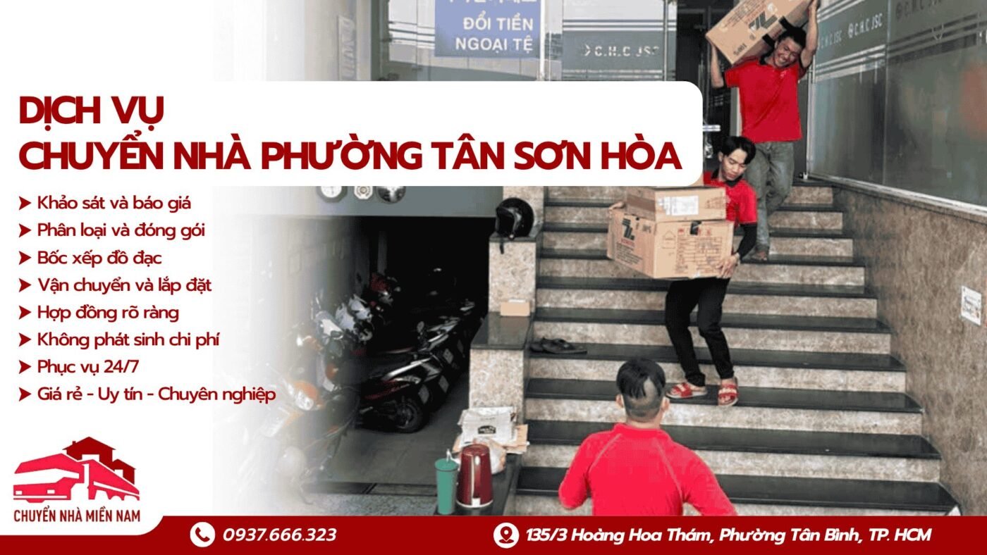 Dịch vụ chuyển nhà phường Tân Sơn Hòa Chuyển Nhà Miền Nam