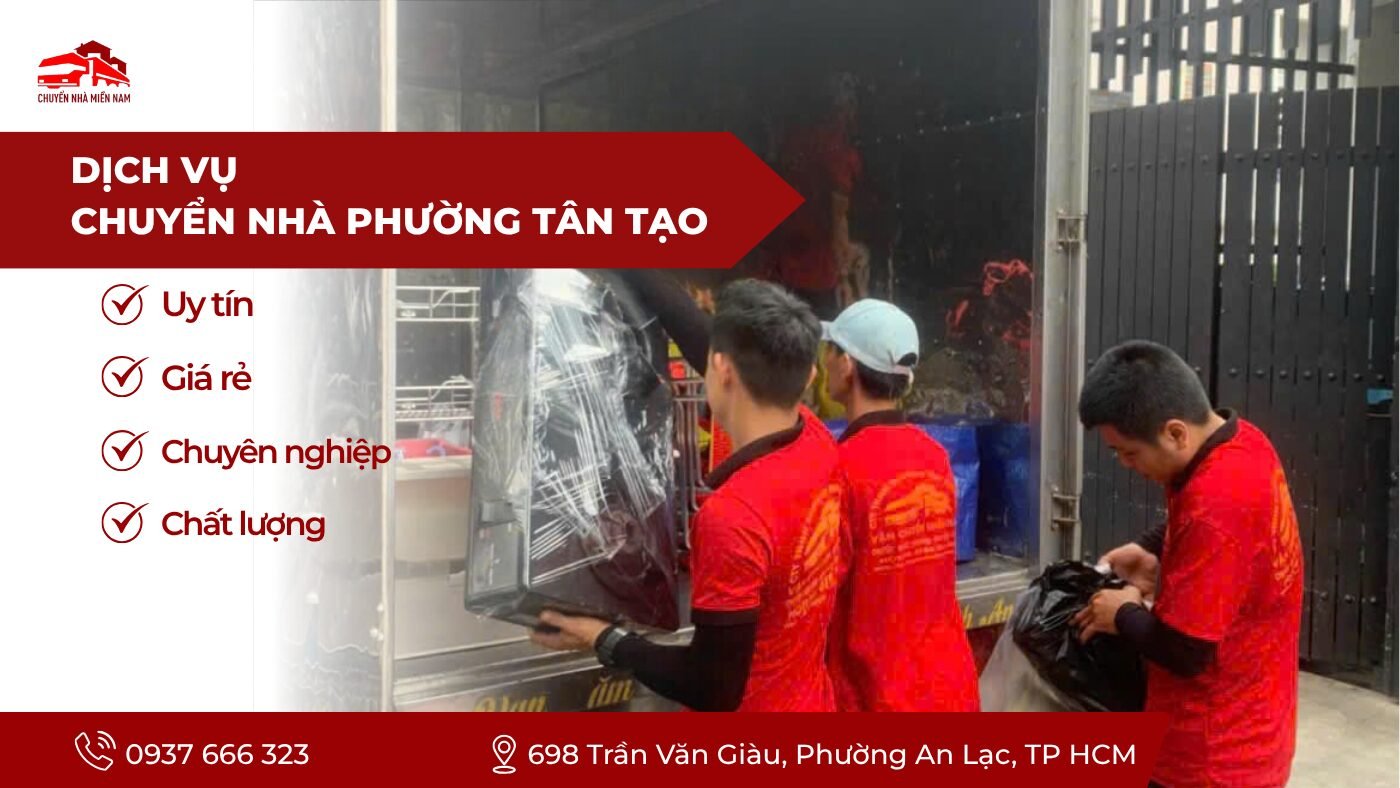 Dịch vụ chuyển nhà phường Tân Tạo giá rẻ