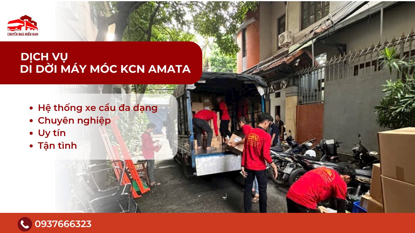 Dịch vụ di dời máy móc KCN Amata giá tốt
