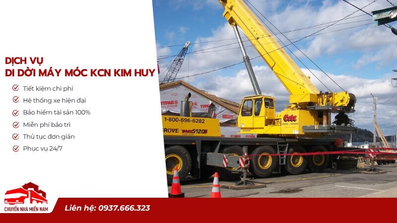 Dịch vụ di dời máy móc KCN Kim Huy an toàn, chuyên nghiệp
