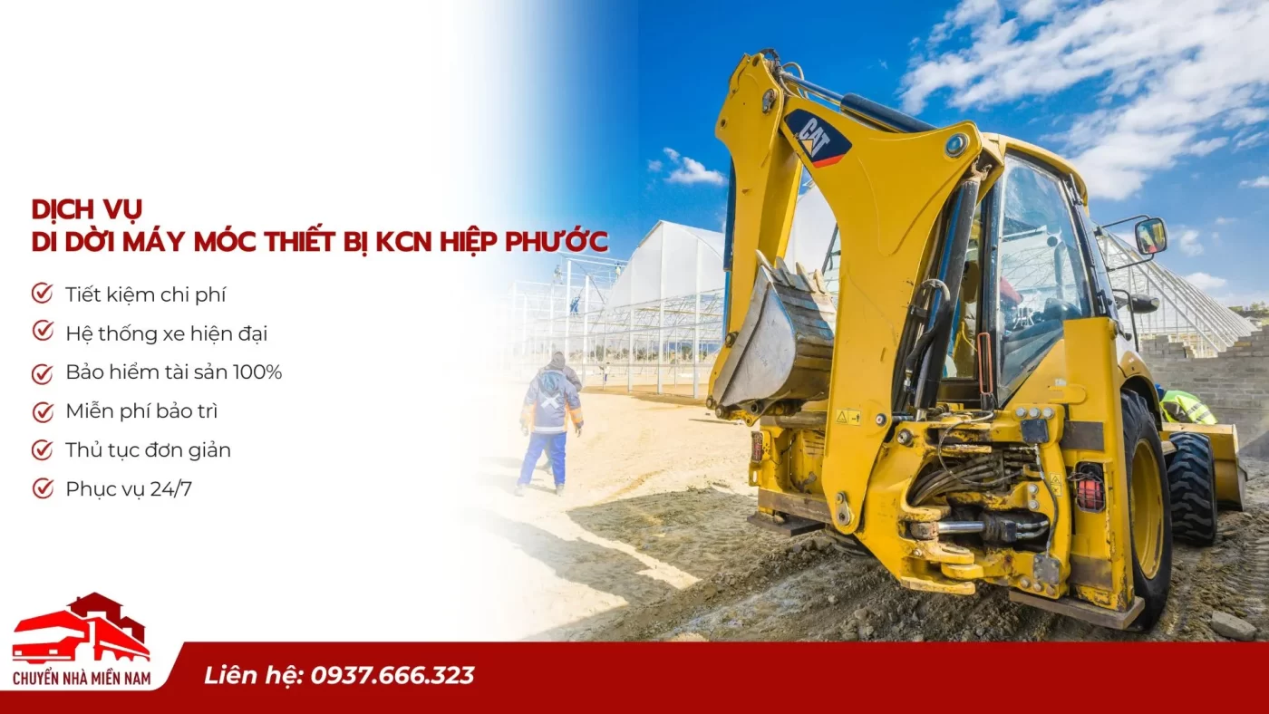 Dịch vụ di dời máy móc thiết bị KCN Hiệp Phước