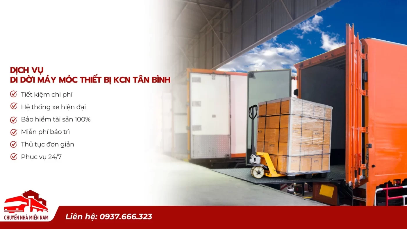 Dịch vụ di dời máy móc thiết bị KCN Tân Bình