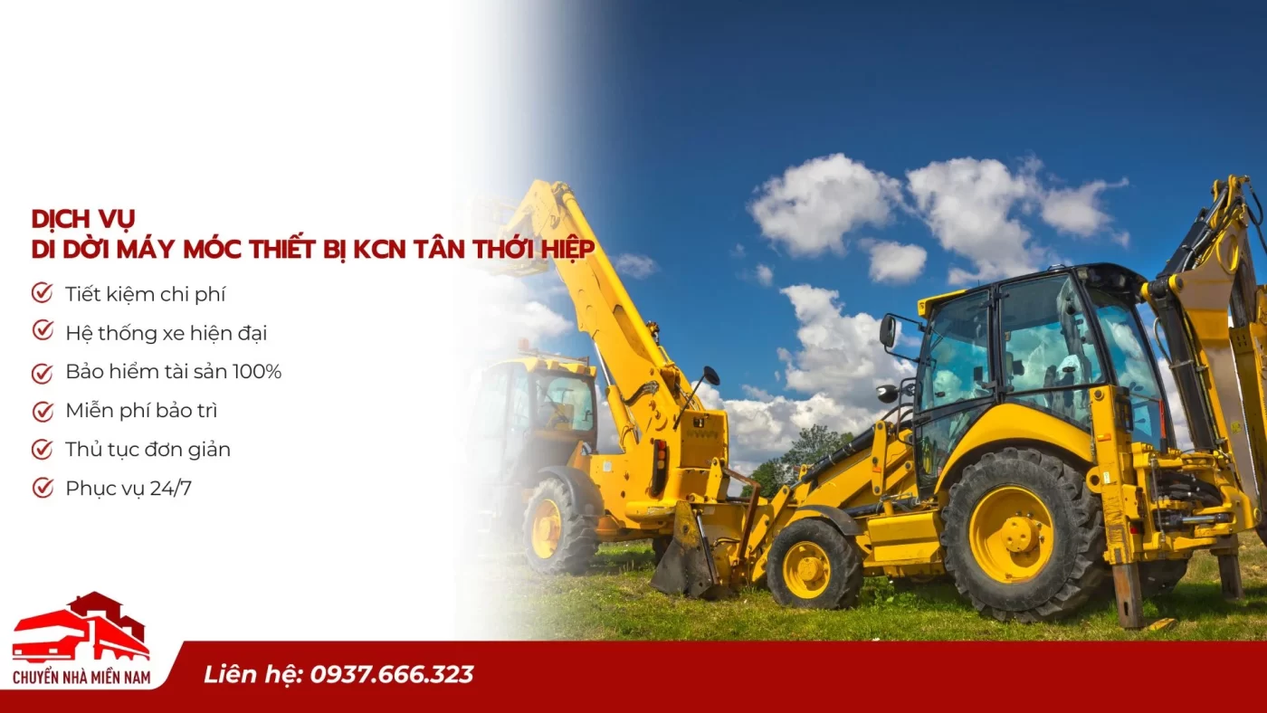Dịch vụ di dời máy móc thiết bị KCN Tân Thới Hiệp