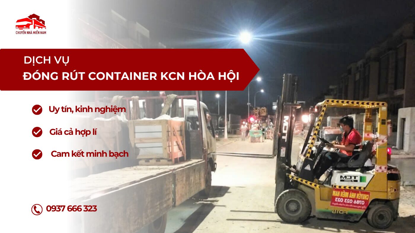 Dịch vụ đóng gói container KCN Hòa Hội trọn gói