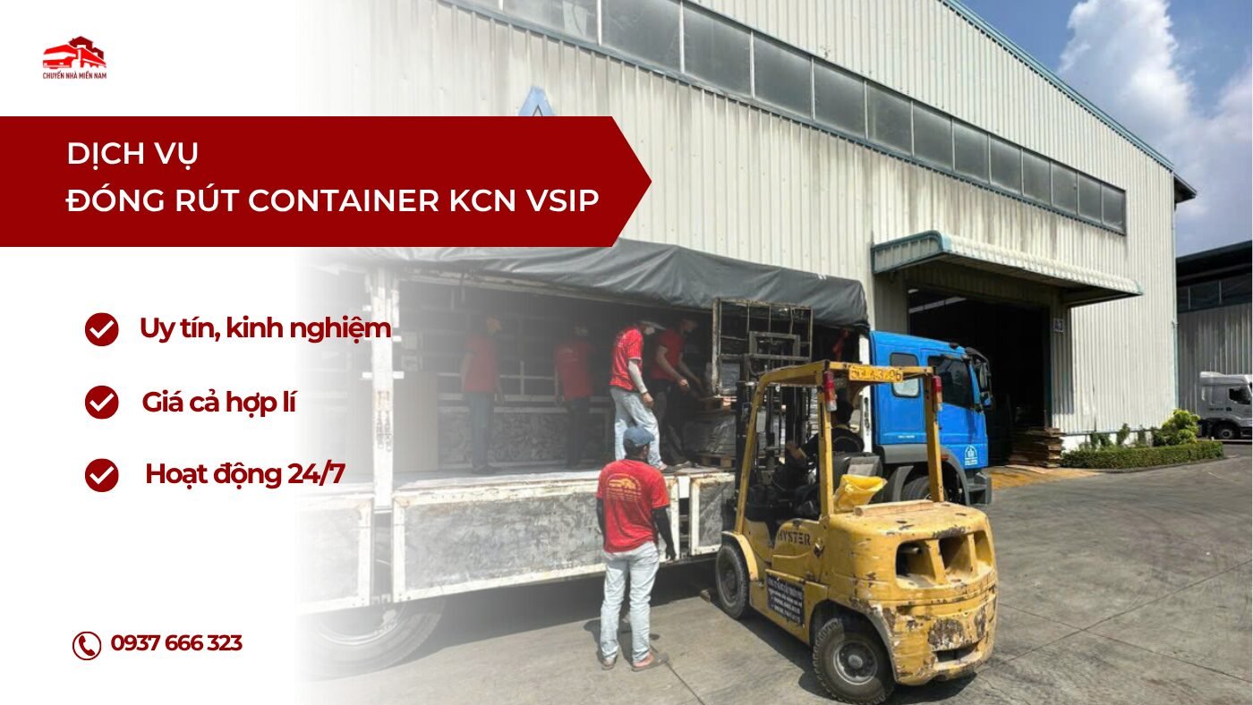 Dịch vụ đóng rút container KCN VSIP