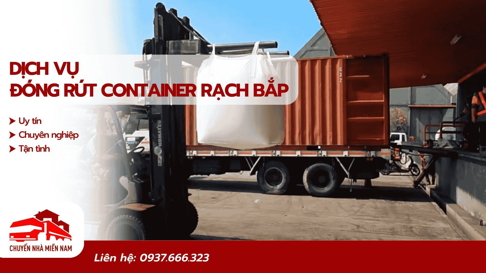 Dịch Vụ đóng Rút Container KCN Rạch Bắp Uy Tín