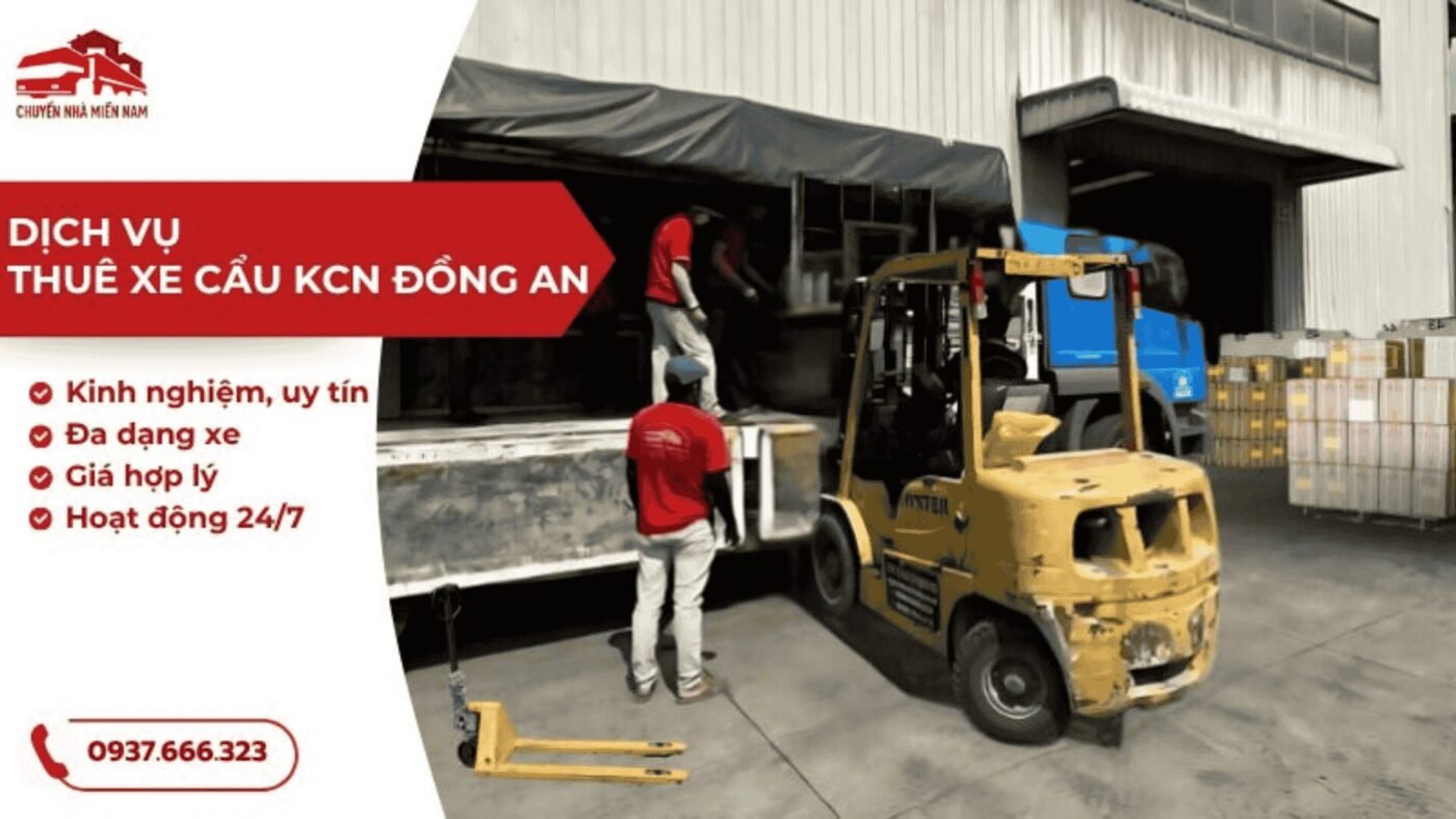 Dịch vụ thuê xe cẩu KCN Đồng An