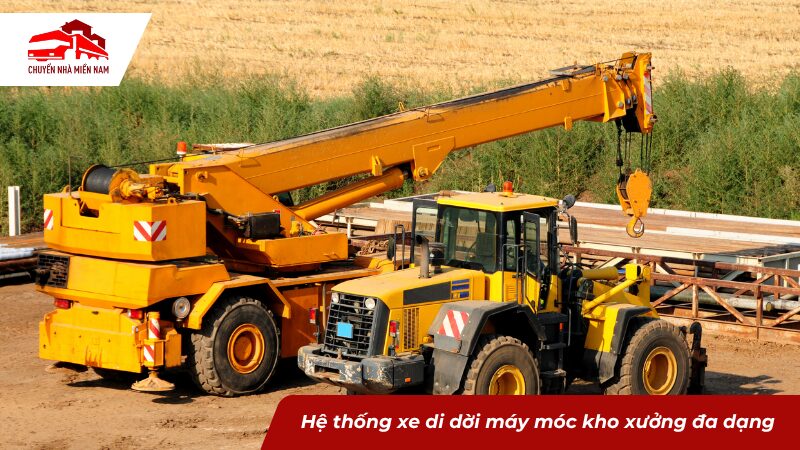 Hệ thống xe di dời máy móc kho xưởng đa dạng