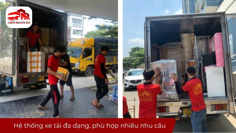 Hệ thống xe tải đa dạng, phù hợp nhiều nhu cầu