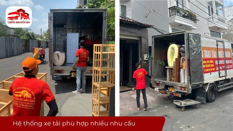 Hệ thống xe tải phù hợp nhiều nhu cầu