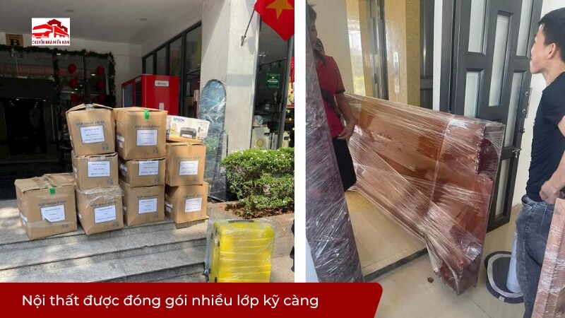 Nội thất được đóng gói cẩn thận