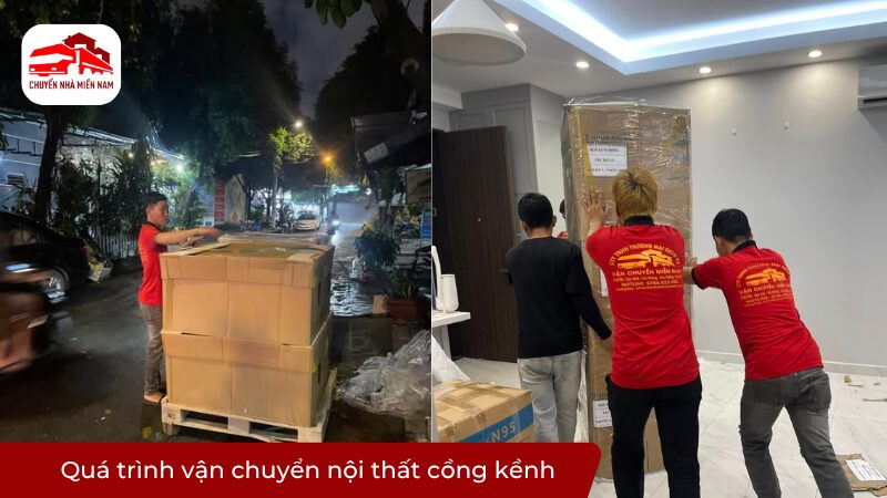 Quá trình vận chuyển nội thất cồng kềnh