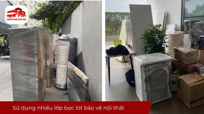 Sử dụng nhiều lớp bọc lót bảo vệ nội thất
