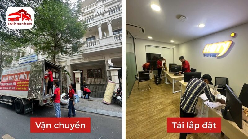 Quá trình vận chuyển và tái lắp đặt