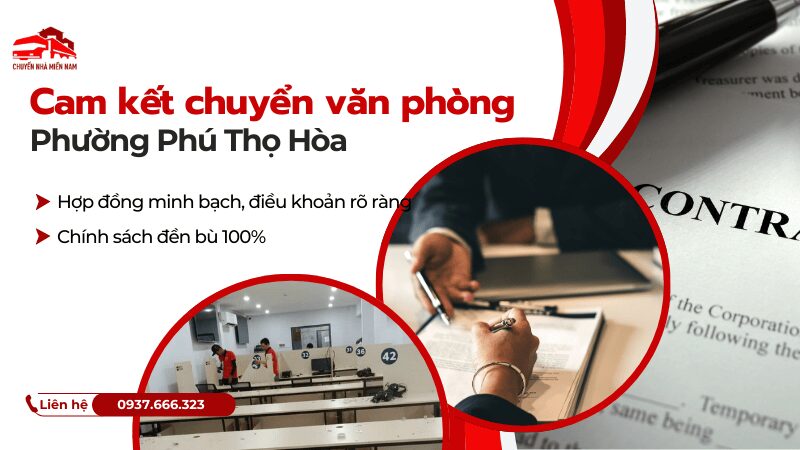 Cam kết của dịch vụ chuyển văn phòng phường Phú Thọ Hòa