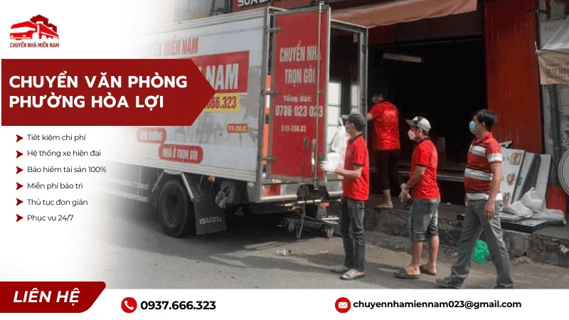 Chuyển văn phòng tại phường Hòa Lợi