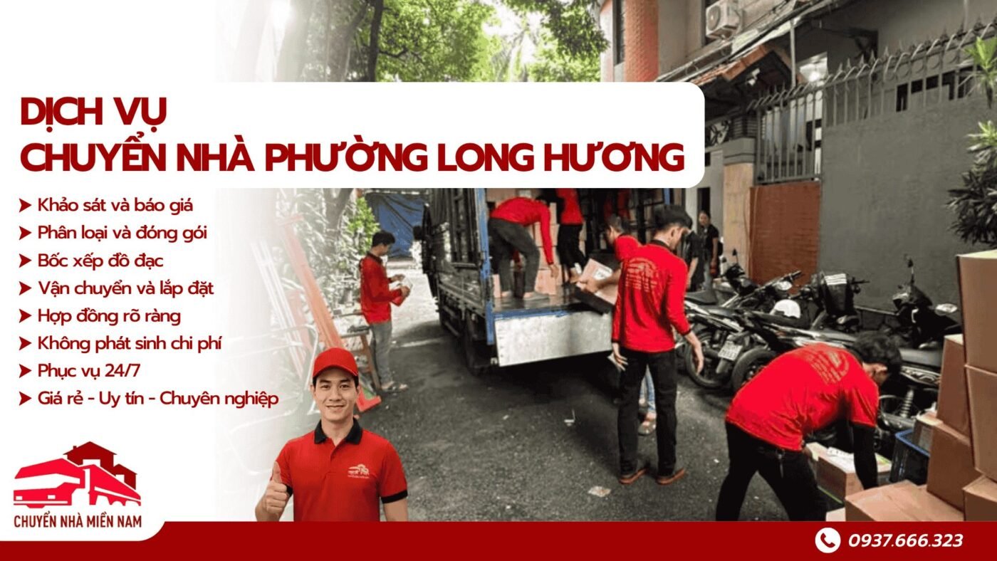 Dịch vụ chuyển nhà phường Long Hương Chuyển Nhà Miền Nam