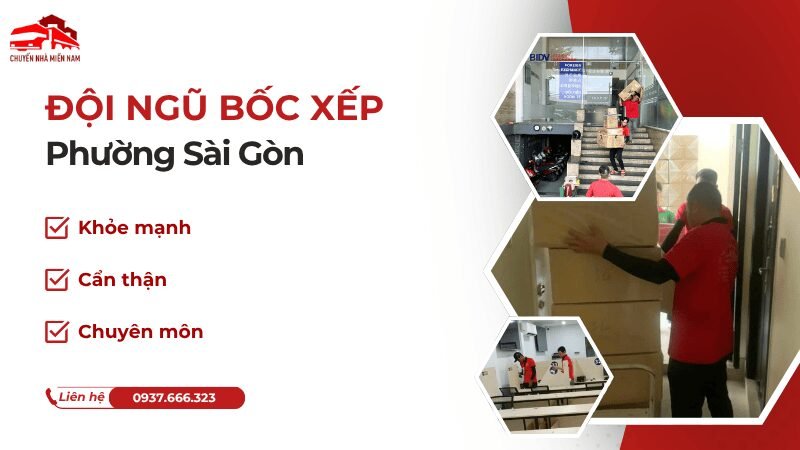 Đội ngũ bốc xếp chuyển văn phòng tại phường Sài Gòn