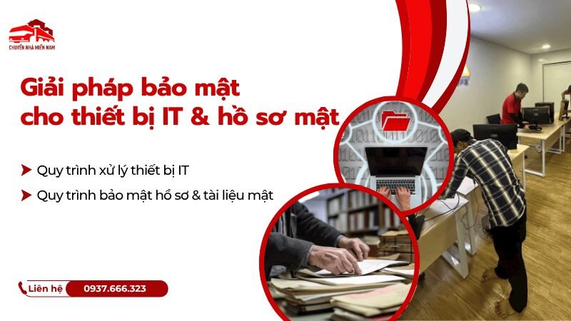 Giải pháp bảo mật cho thiết bị IT và hồ sơ mật khi chuyển văn phòng phường Hòa Bình