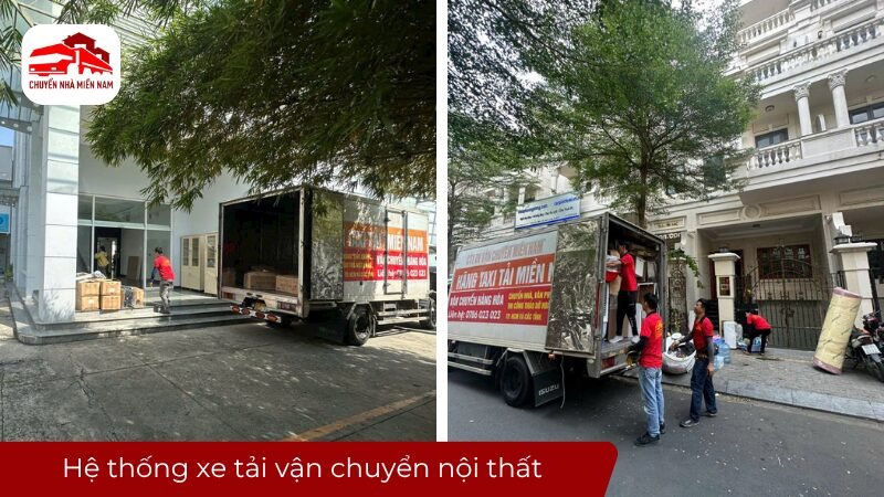 Hệ thống xe tải vận chuyển nội thất
