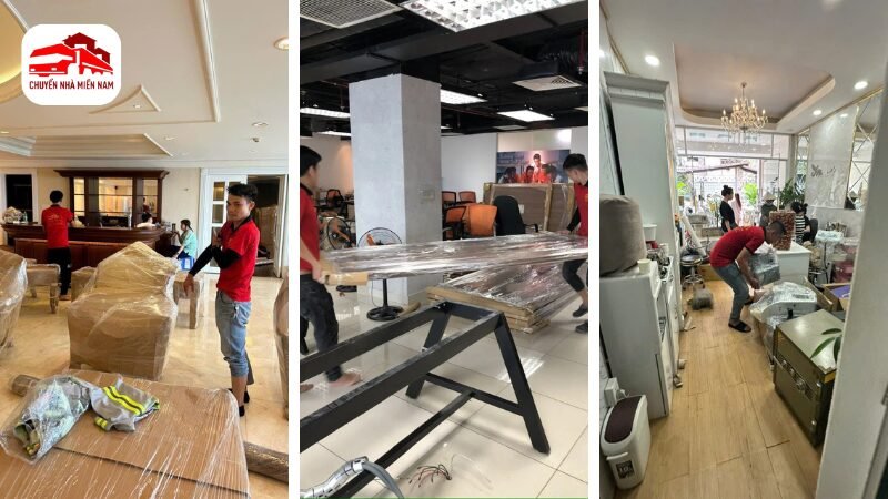 Hình ảnh thực tế chuyển văn phòng tại phường An Phú Đông