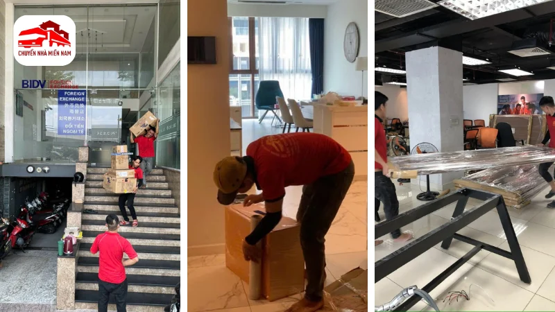 Hình ảnh thực tế chuyển văn phòng tại phường Tân Hải