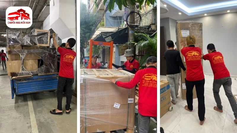 Hình ảnh thực tế chuyển văn phòng tại phường Thuận Giao